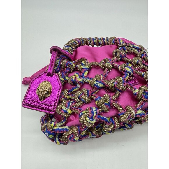 KURT KEIGER London Macrame crystal net mini bag + Dust bag Pink - Picture 7 of 10